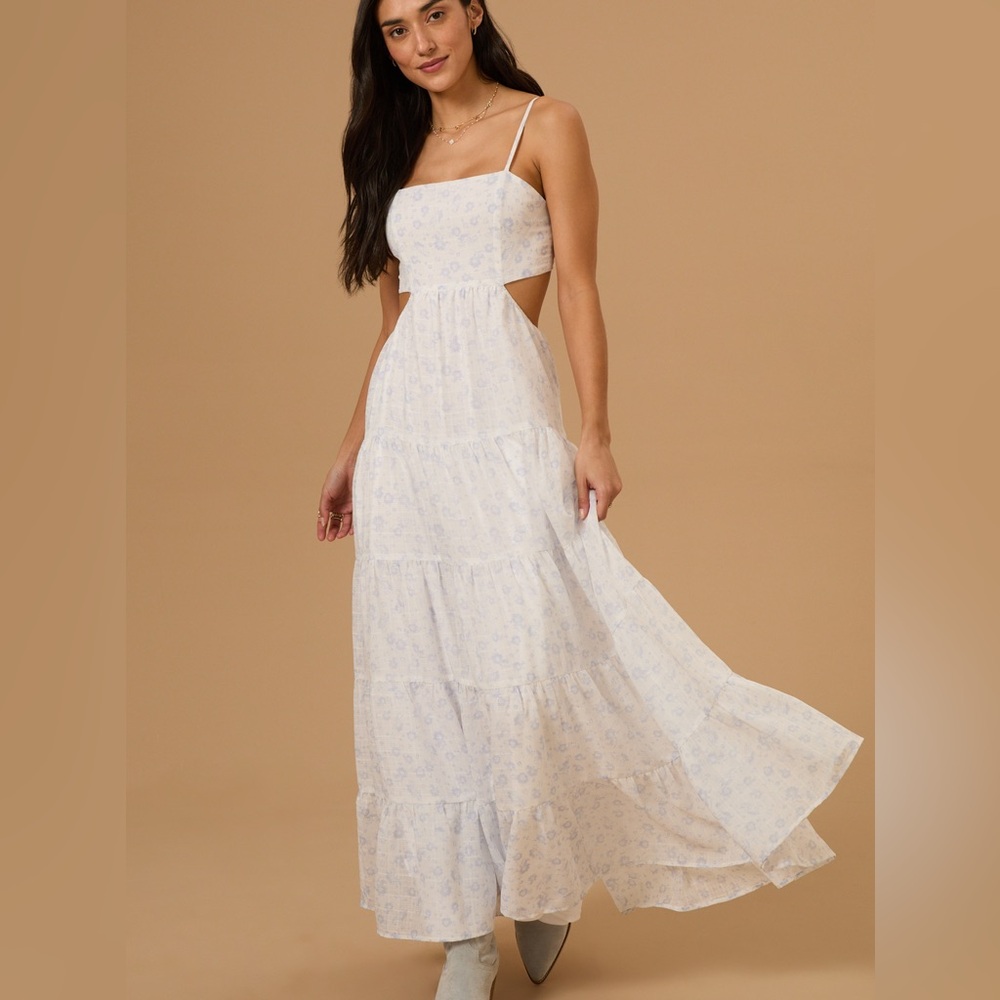 NWT Altar'd State Fiona Floral Cutout Maxi Dress